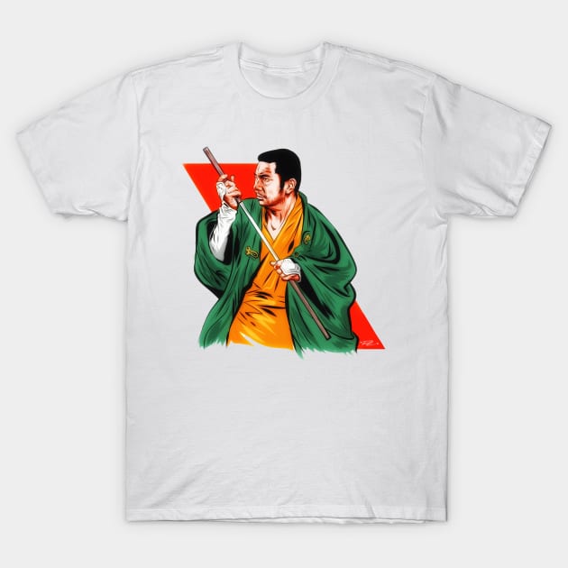 Shintaro Katsu - An illustration by Paul Cemmick T-Shirt by PLAYDIGITAL2020